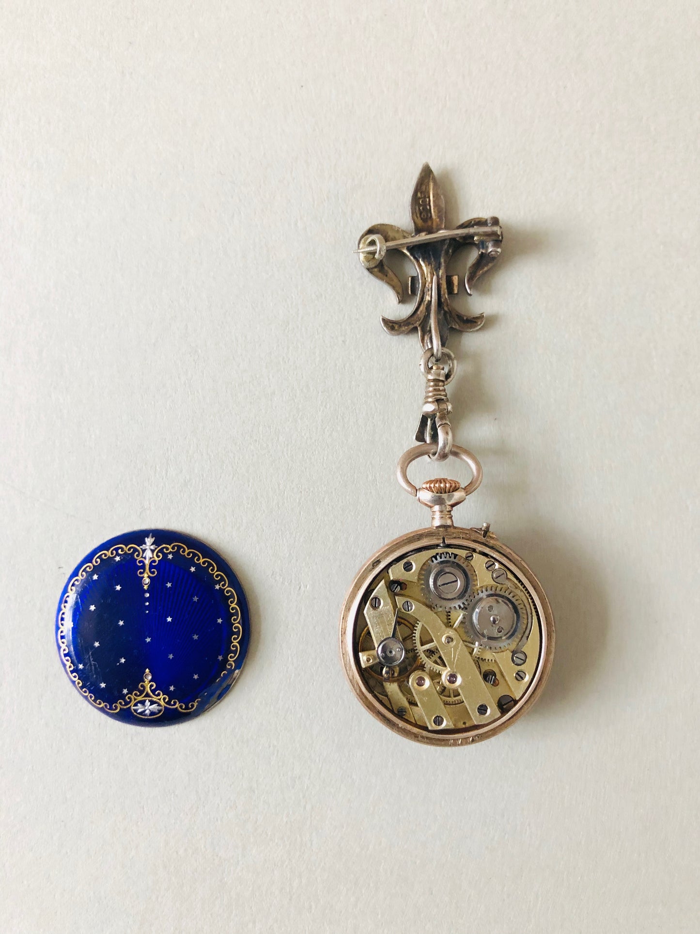 The Director Lucy - French Silver and Enamel Fob Watch