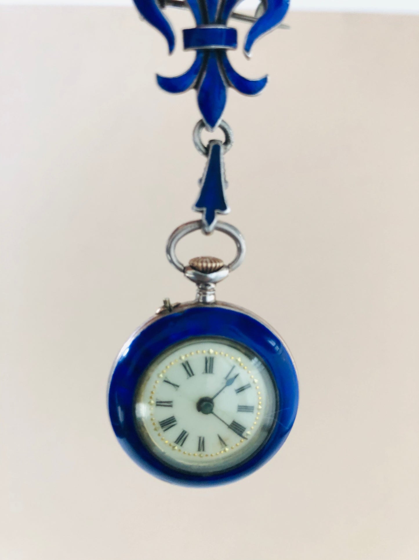 The Director Lucy - French Silver and Enamel Fob Watch