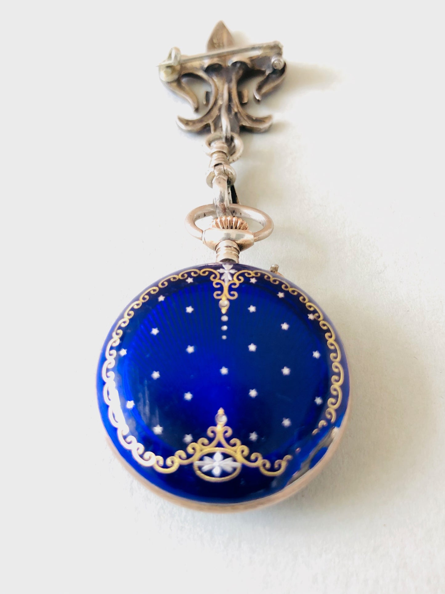 The Director Lucy - French Silver and Enamel Fob Watch