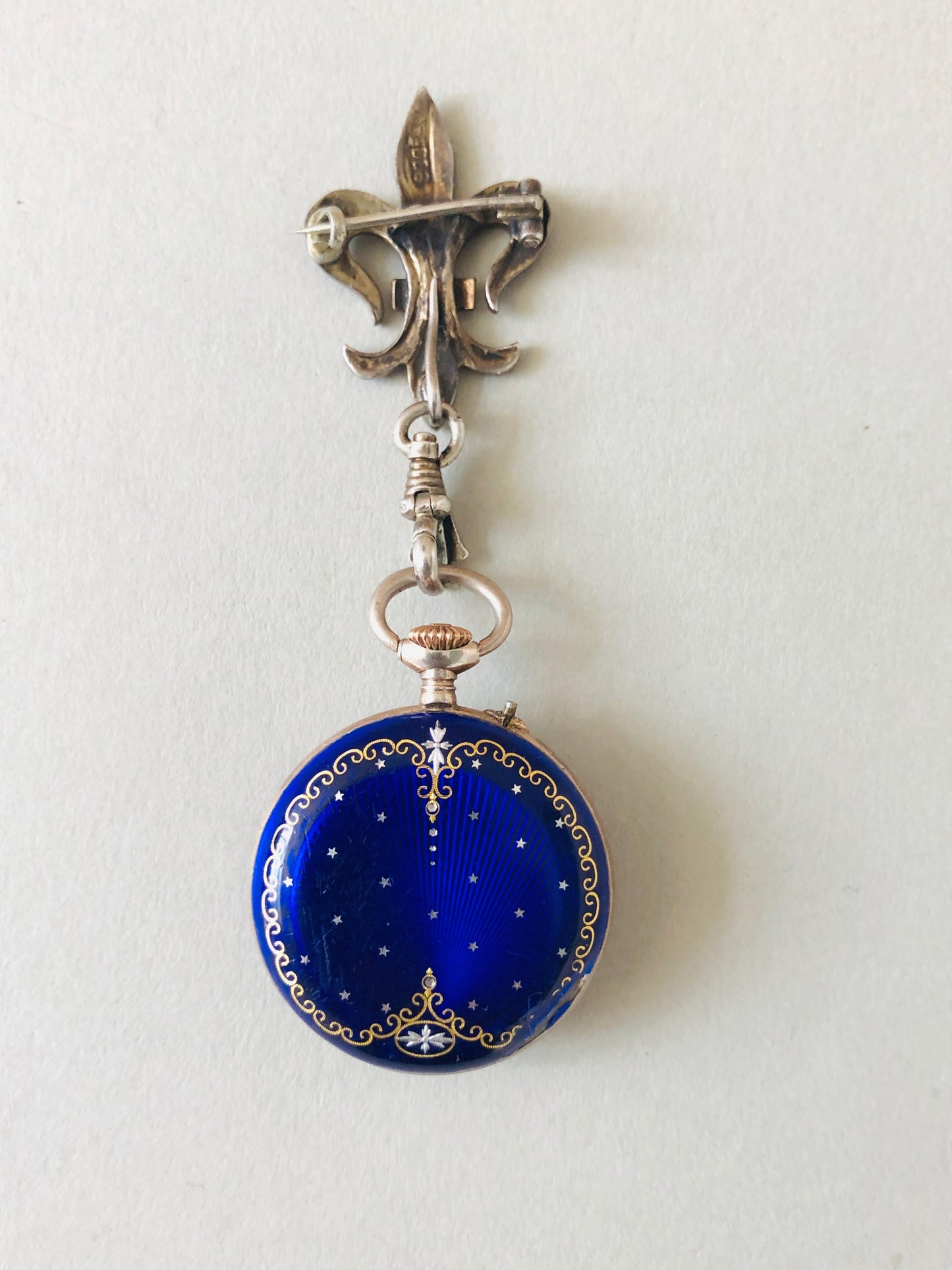 The Director Lucy - French Silver and Enamel Fob Watch