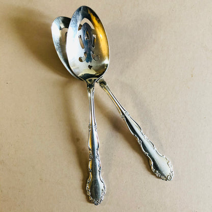 Antique Silver Serving Spoons Oneida Ltd 1881 Rogers