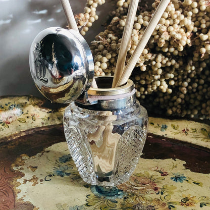 Antique Silver Topped Scent Bottle | Vanity Bottle Birmingham 1886