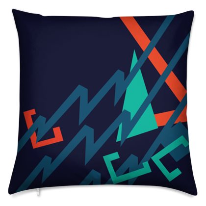 The Sommelier Leslie - Cotton Printed Cushion in Aztec Design