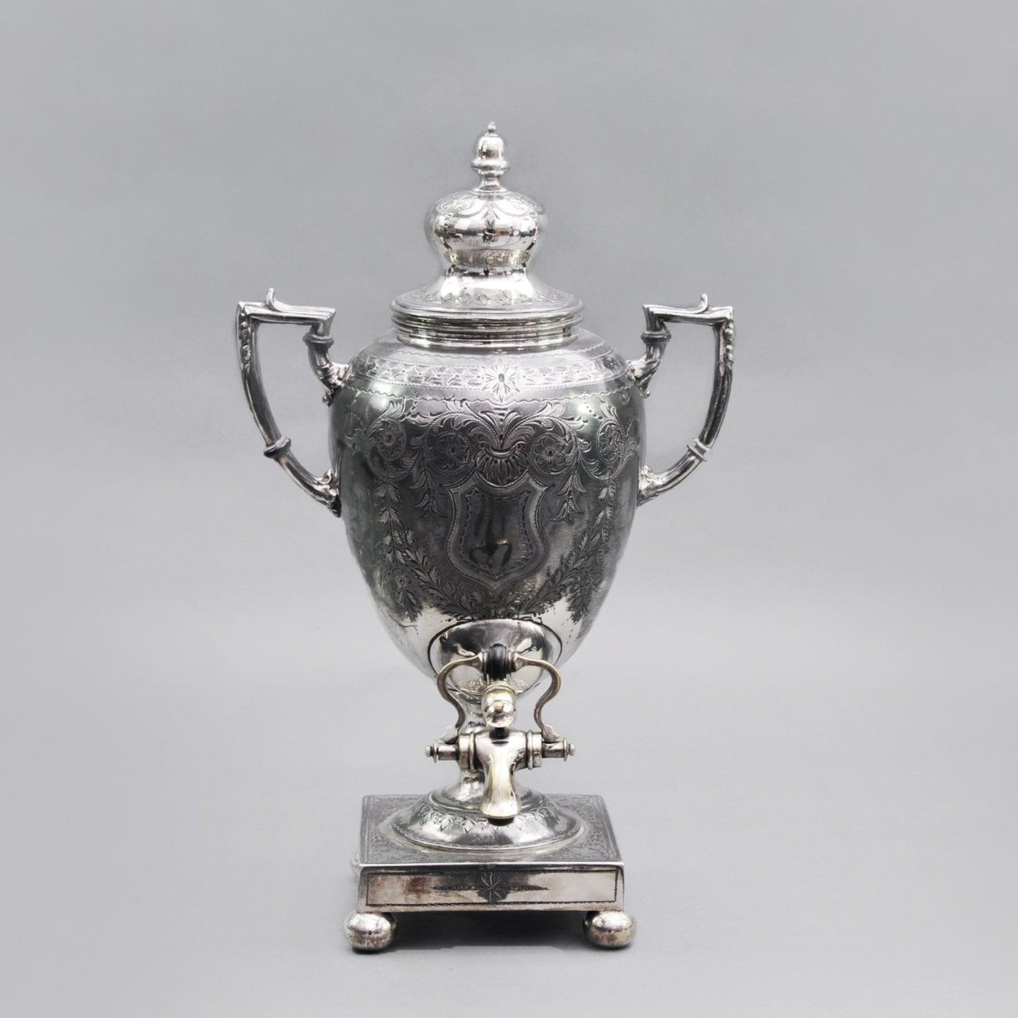 Earl Logan -  Victorian Silver Plate Drinks Urn / Samovar