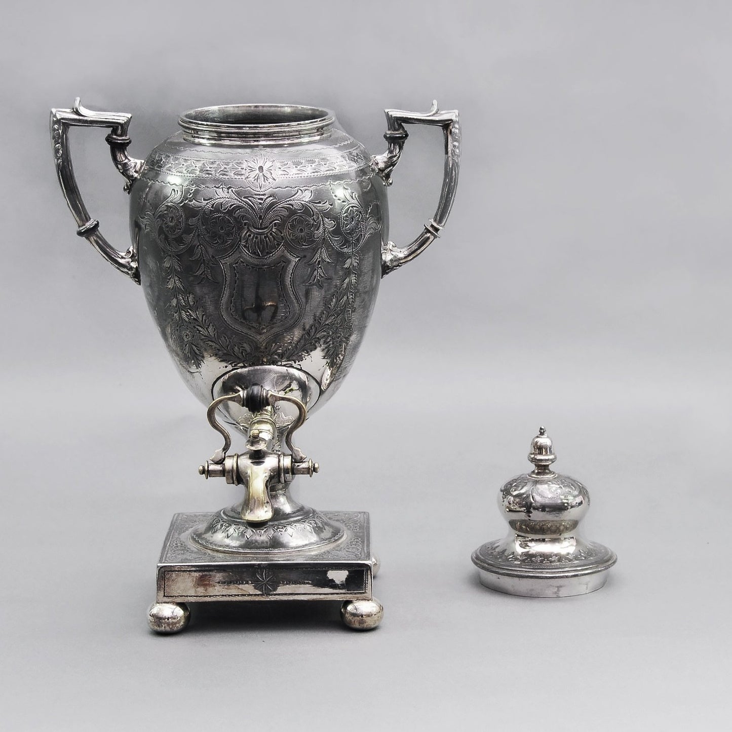 Earl Logan -  Victorian Silver Plate Drinks Urn / Samovar