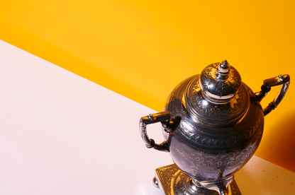 Victorian Silver Hot Water Urn | Antique Tea Urn |The Urban Vintage Affair