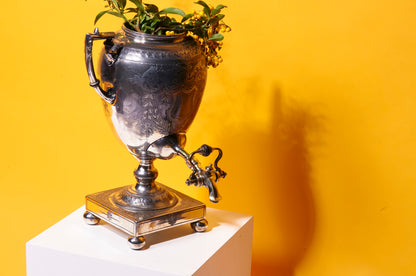 Victorian Silver Hot Water Urn | Antique Tea Urn |The Urban Vintage Affair