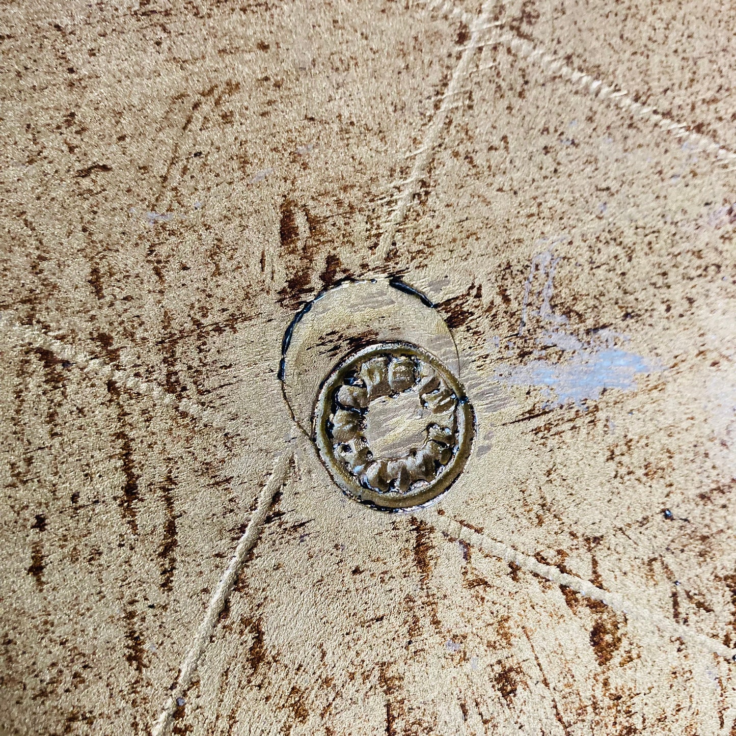 Large Vintage Gold Florentine Paper Mache Tray
