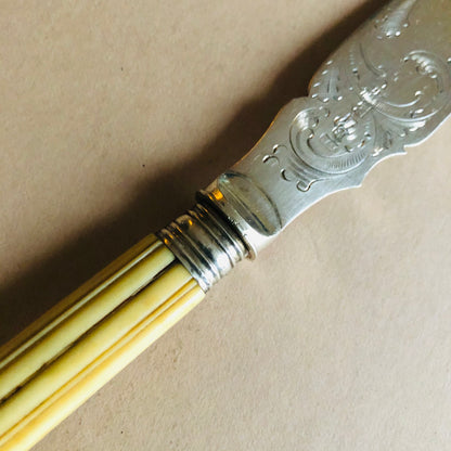 The Headhunter Alex - Antique Silver Engraved Fish Knife