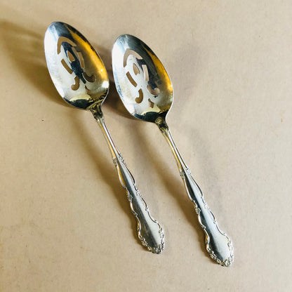 Antique Silver Serving Spoons Oneida Ltd 1881 Rogers