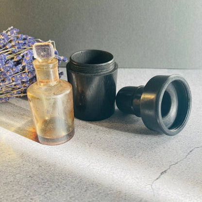 Antique Travel Scent Bottle and Case