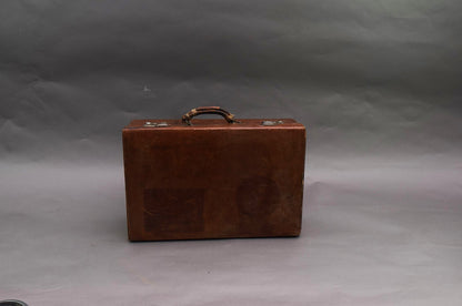 Vintage Leather Suitcase | Old Leather Storage Case | The Urban Vintage Affair