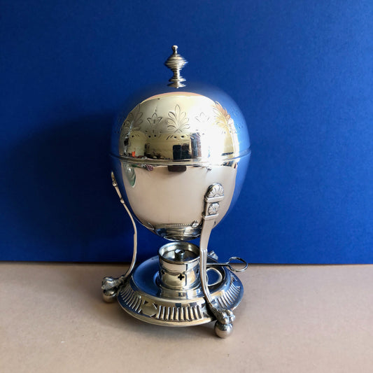 The Groom Max - Antique Silver Plated Egg Coddler with Engraving