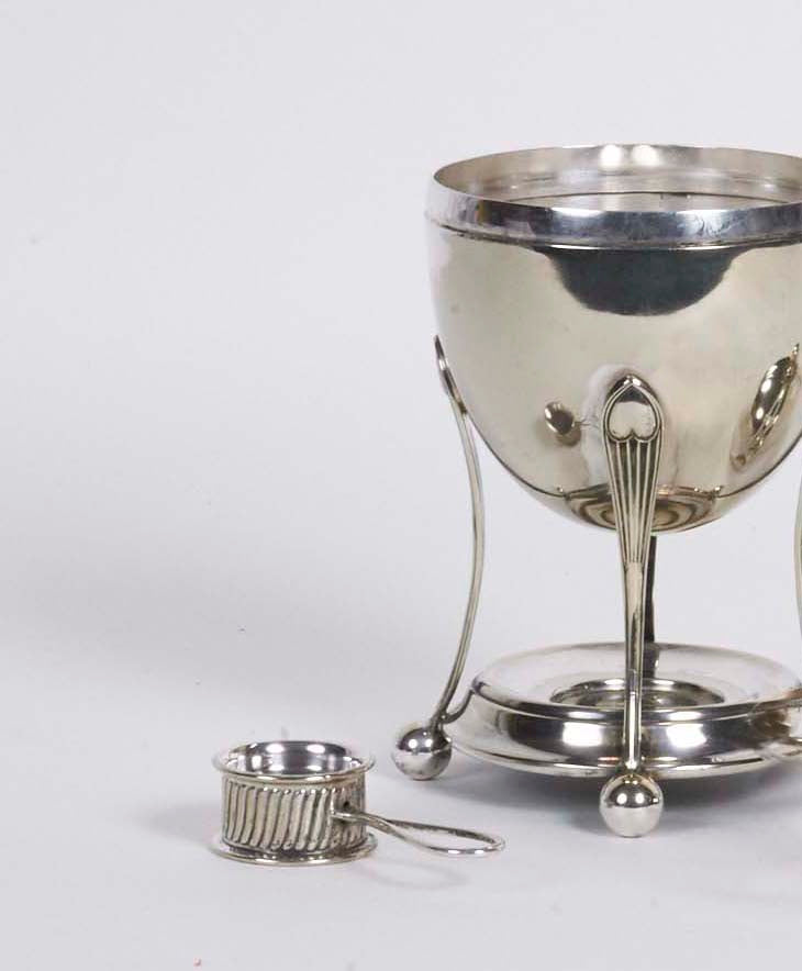 The Groom Brian - Antique Silver Egg Coddler