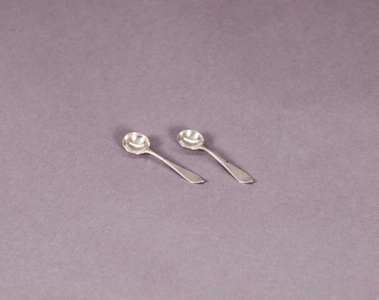 The Headhunter Morgan - Pair of Antique Tiny Salt Spoons