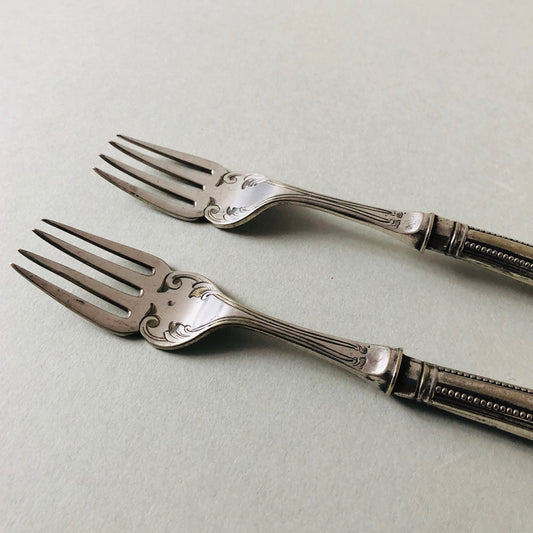 The Headhunter Rhoda - Pair Of Silver Plate Fish Dinner Forks
