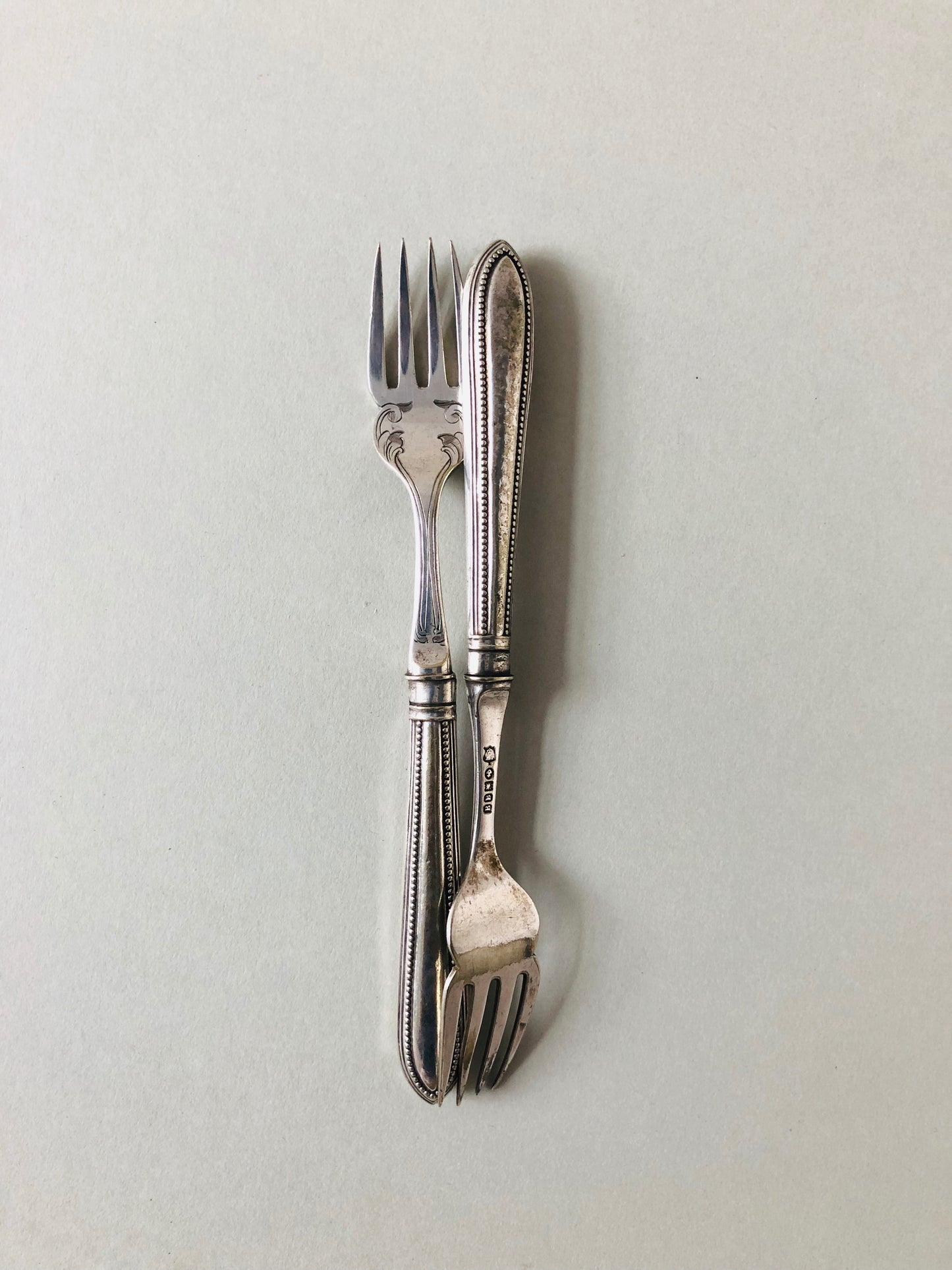 Antique Silver Plate Dinner Forks | Unusual Art Nouveau Forks
