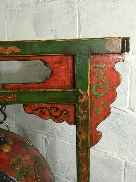 Vintage Tibetan Prayer Drum On A Stand