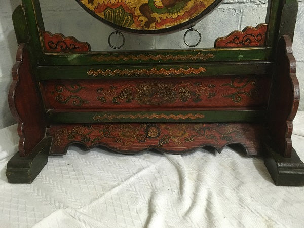 Vintage Tibetan Prayer Drum On A Stand