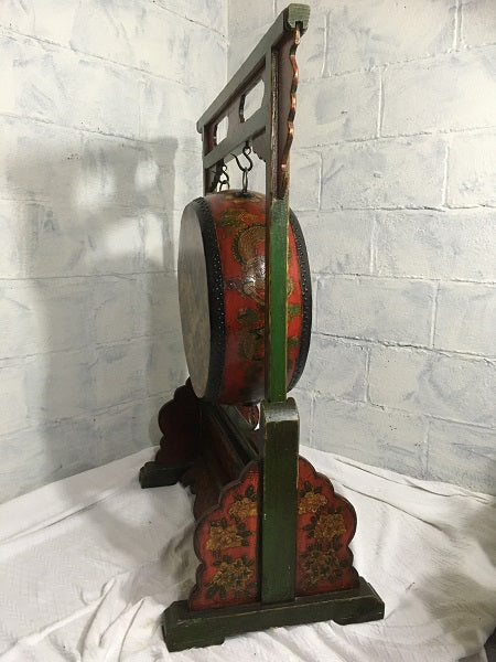 Vintage Tibetan Prayer Drum On A Stand