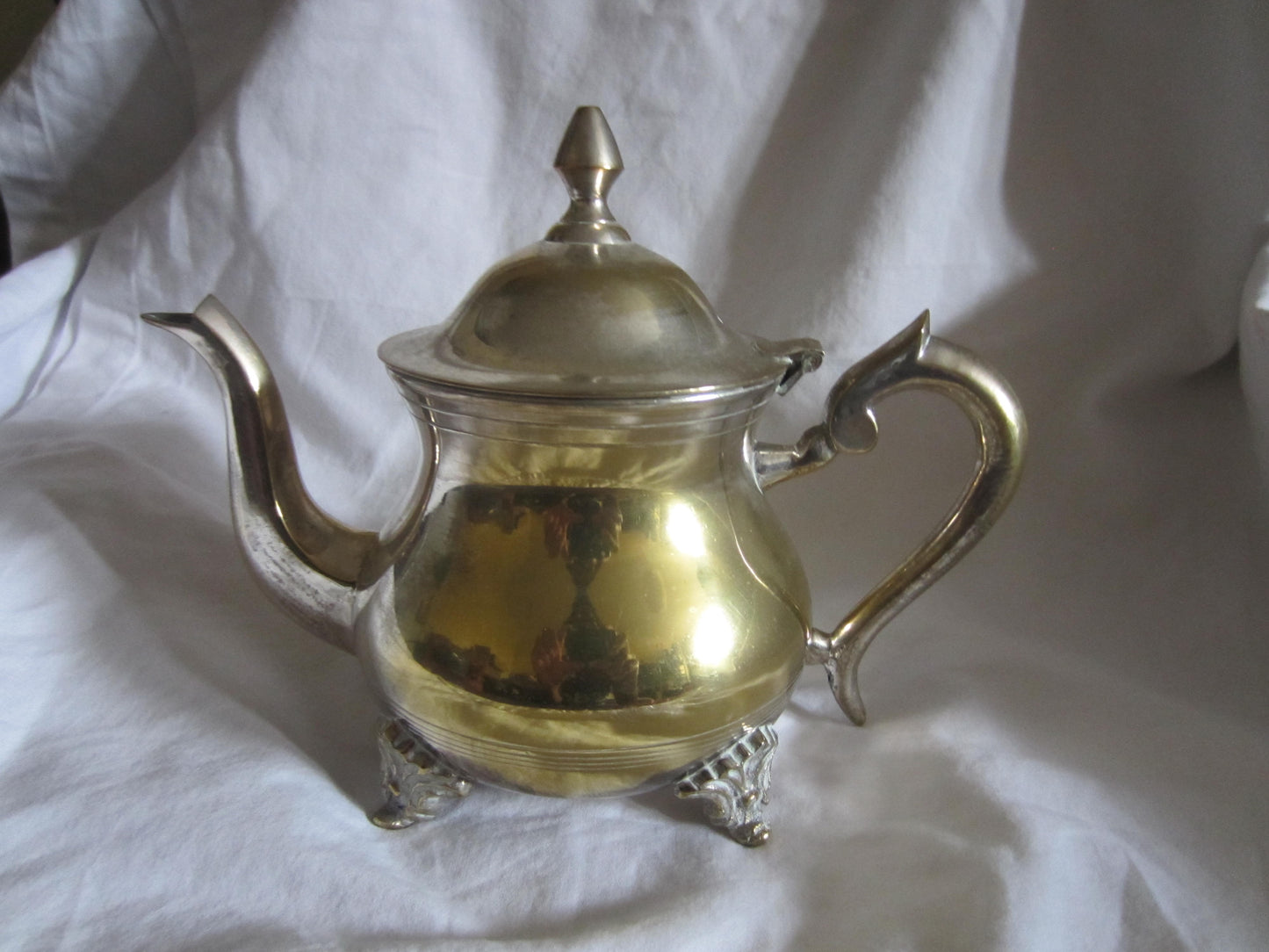 The Punk Lee - Ornate Footed Vintage Teapot / Bird Feeder / Vase