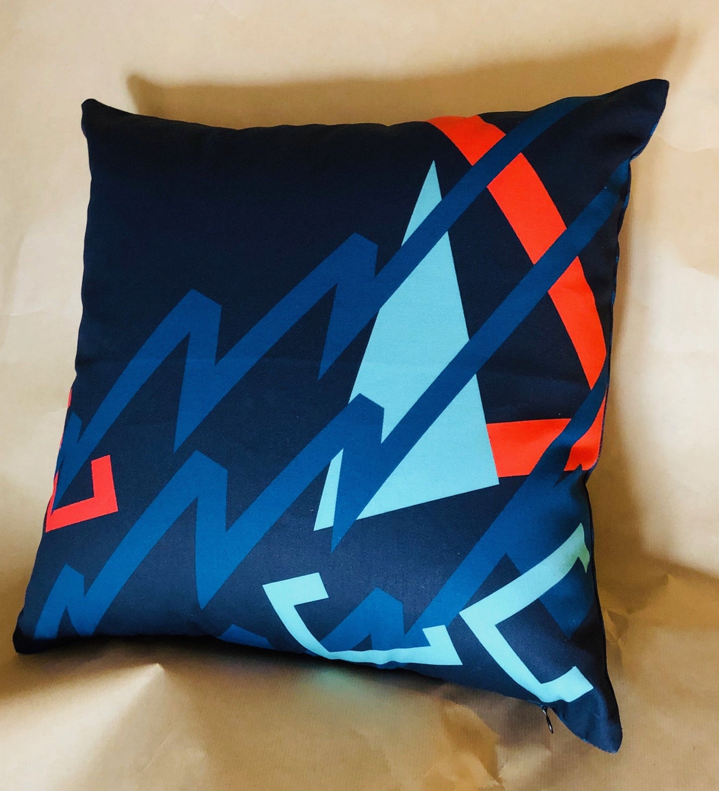 The Sommelier Leslie - Cotton Printed Cushion in Aztec Design