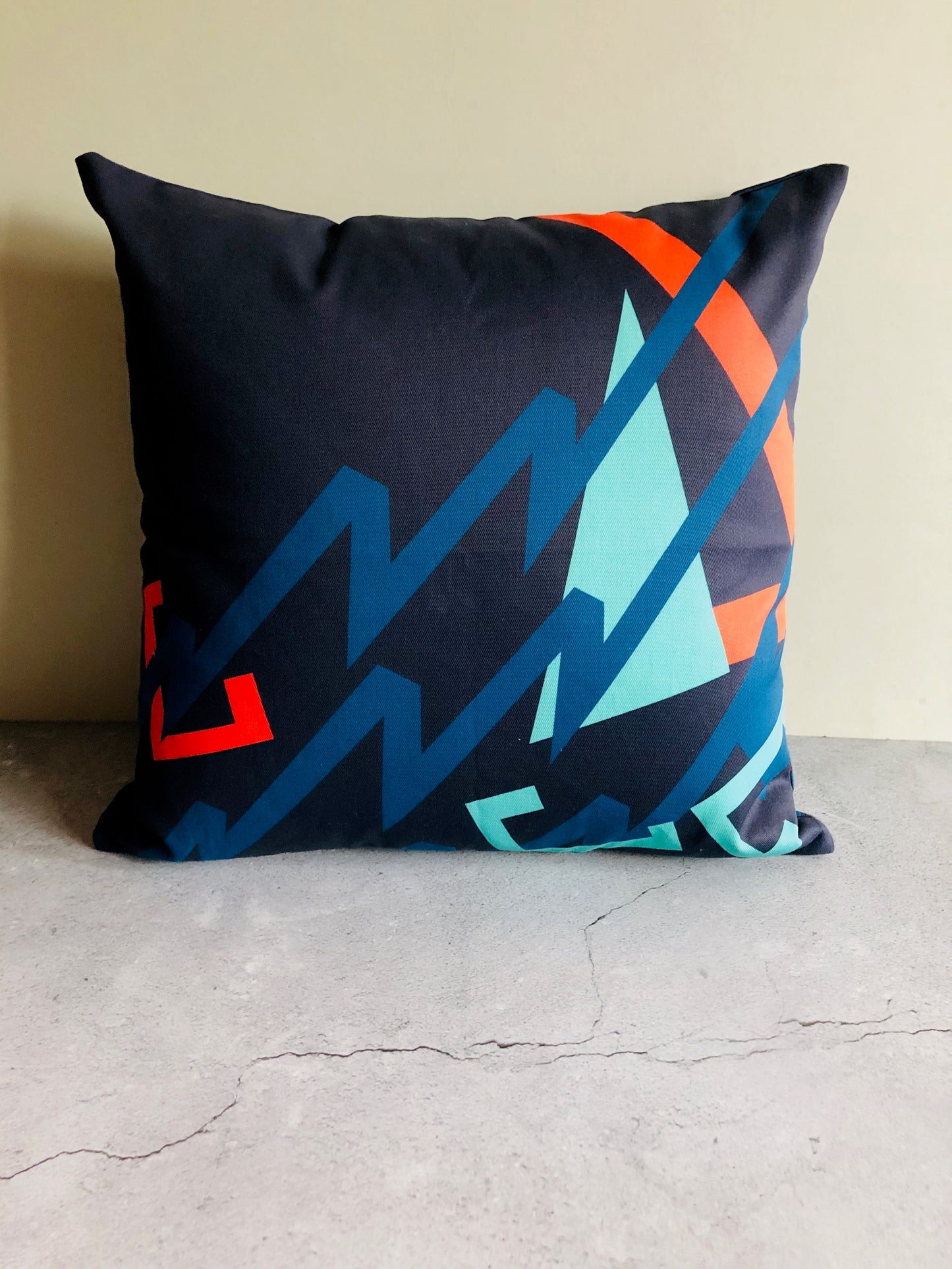 The Sommelier Leslie - Cotton Printed Cushion in Aztec Design