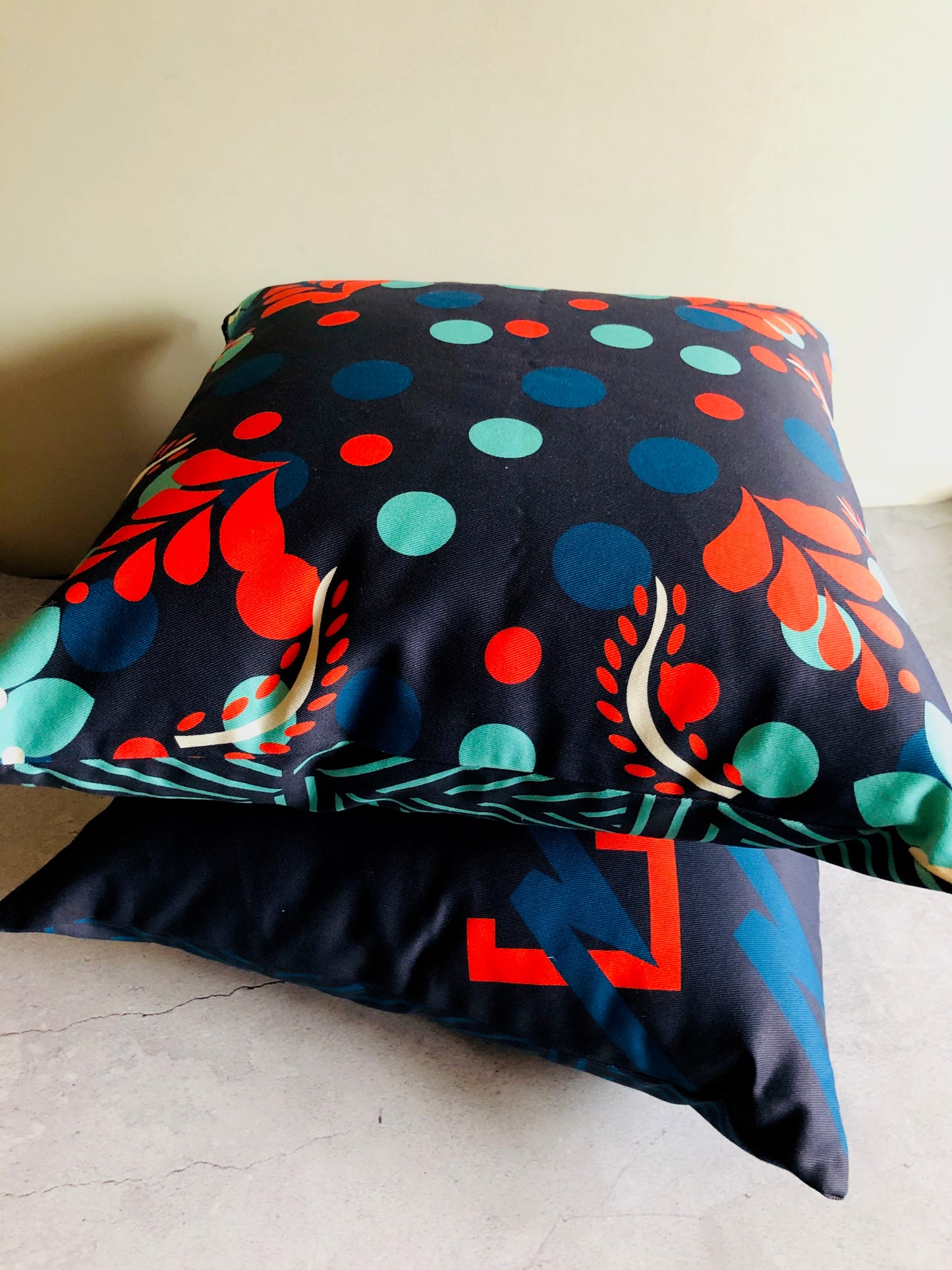 The Sommelier Erin - Cotton Printed Cushion in Folk Design