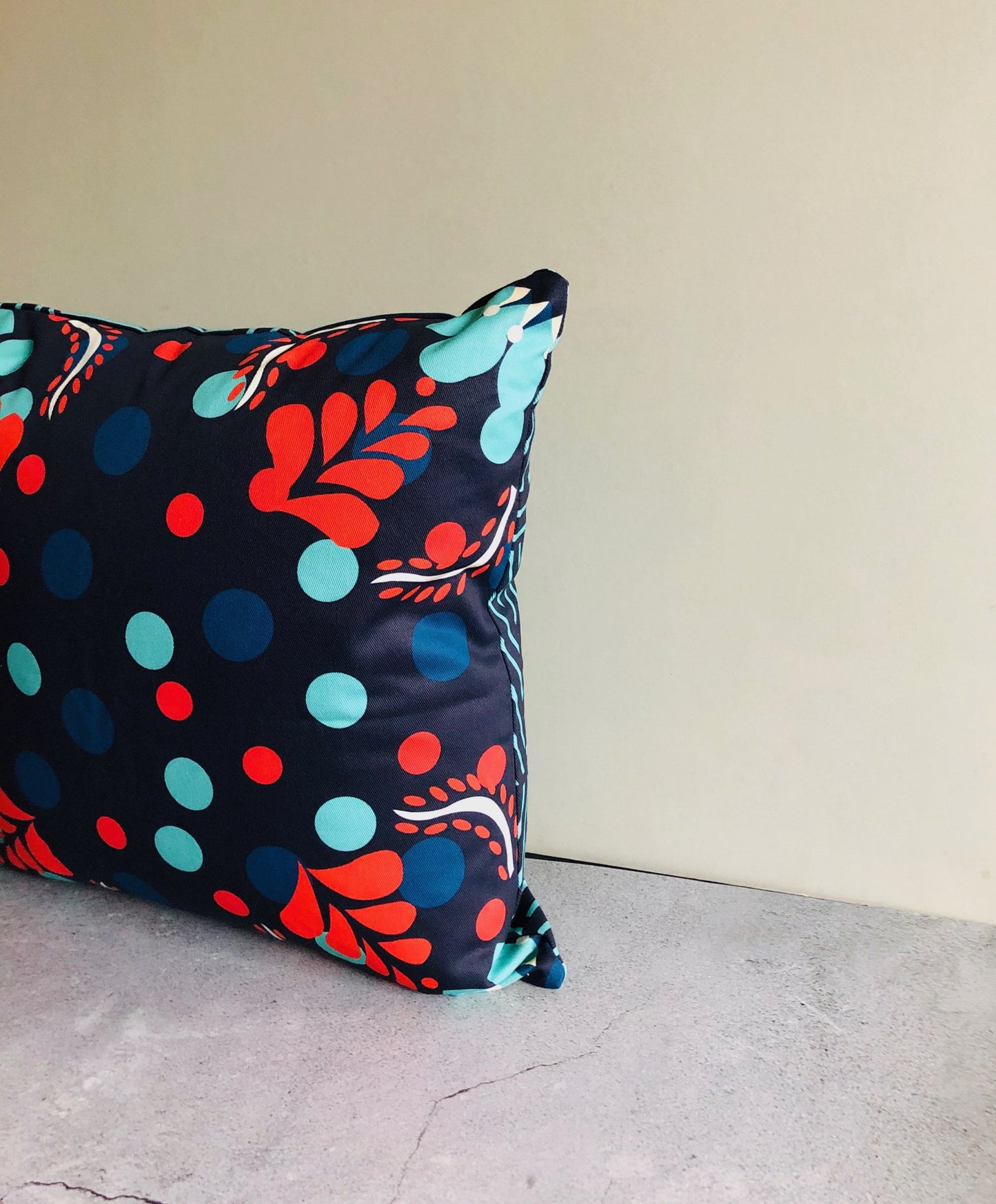 The Sommelier Erin - Cotton Printed Cushion in Folk Design