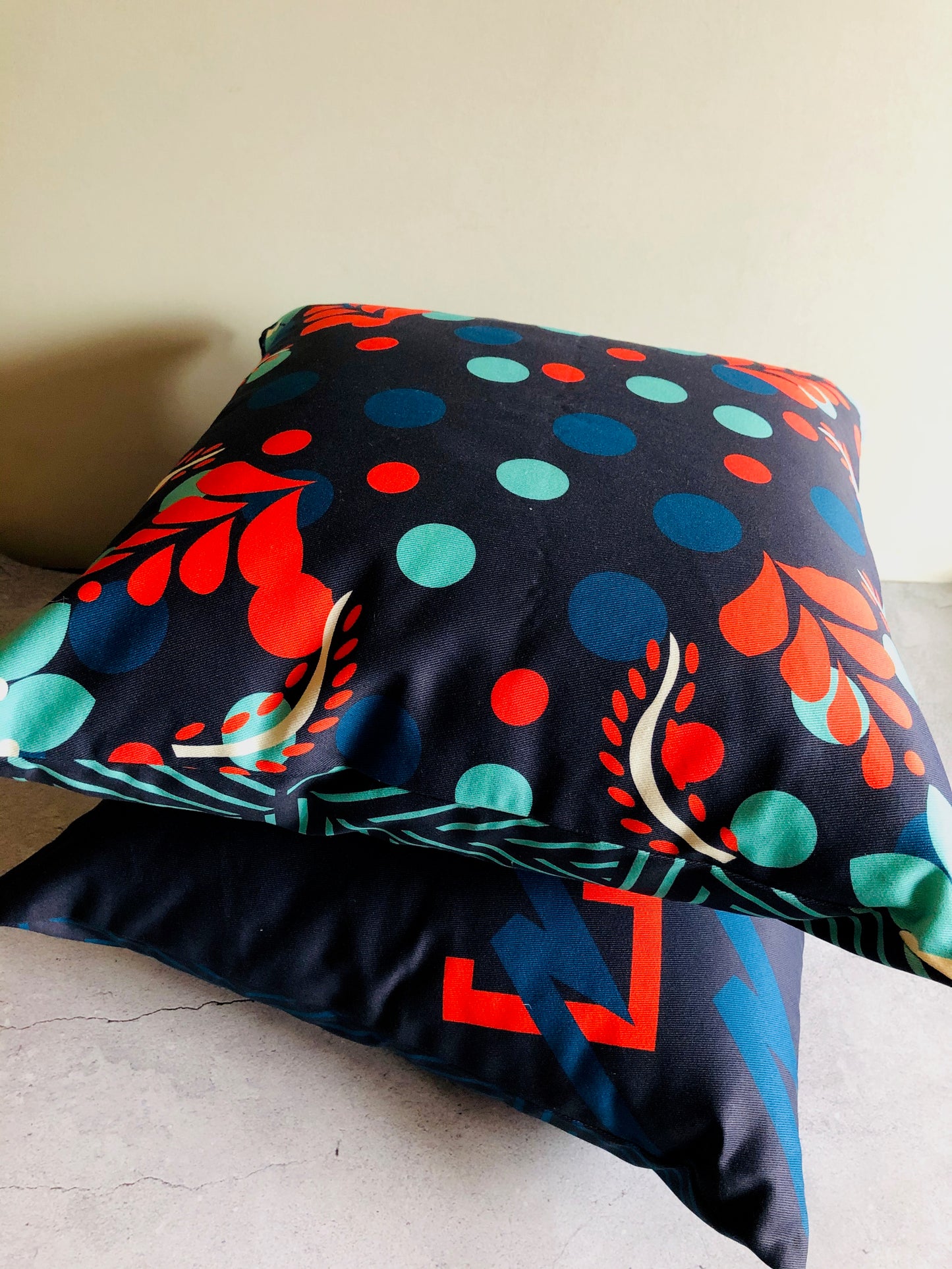 The Sommelier Erin - Cotton Printed Cushion in Folk Design