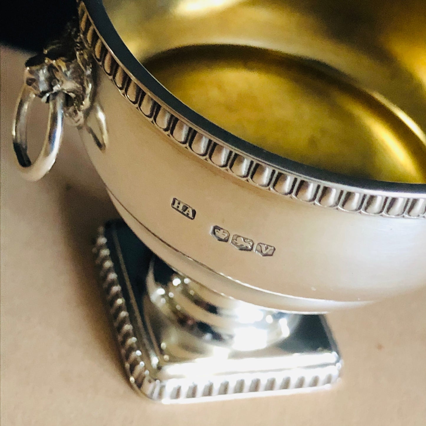 Master Leo - Silver Saltcellar With Lions Head Detail
