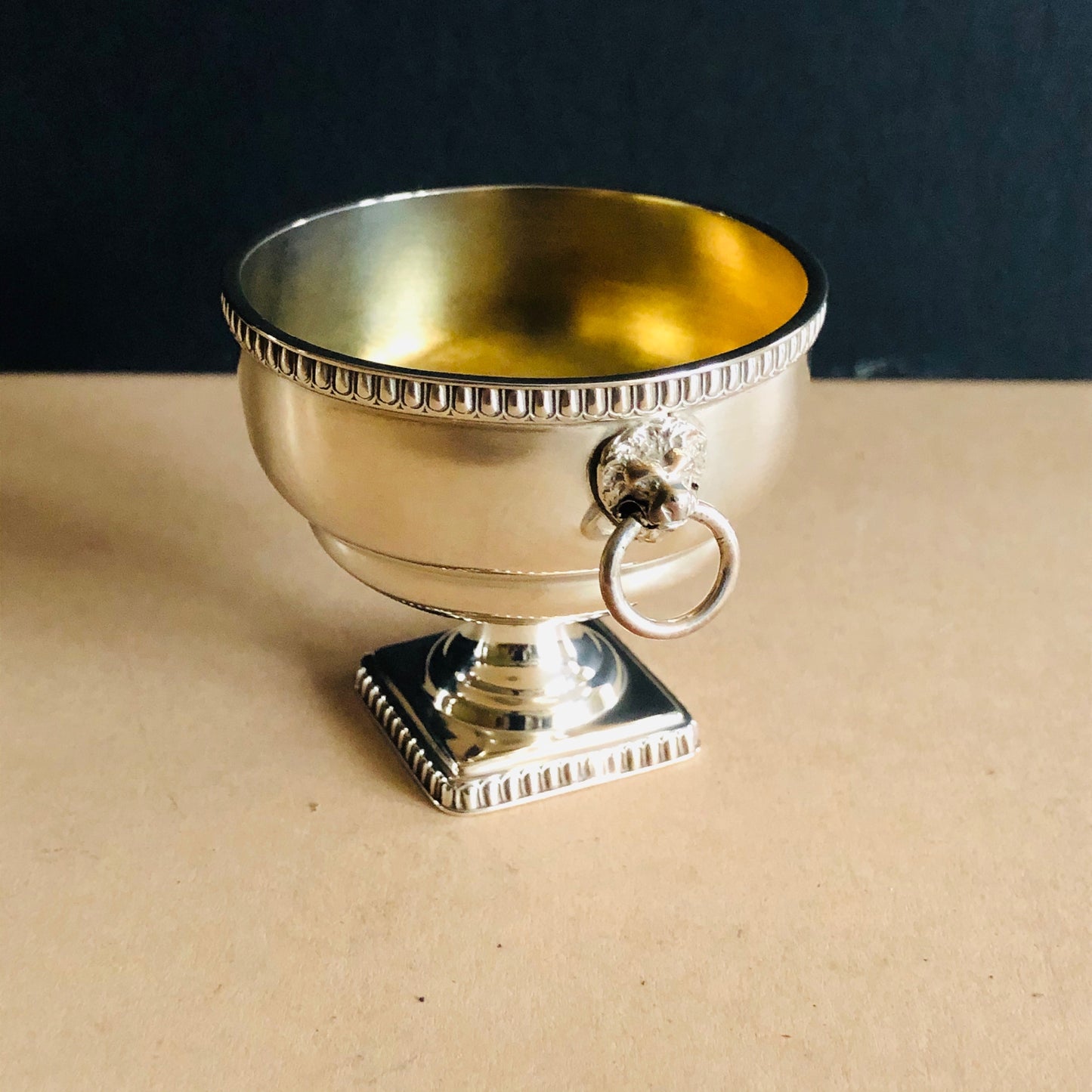 Master Leo - Silver Saltcellar With Lions Head Detail