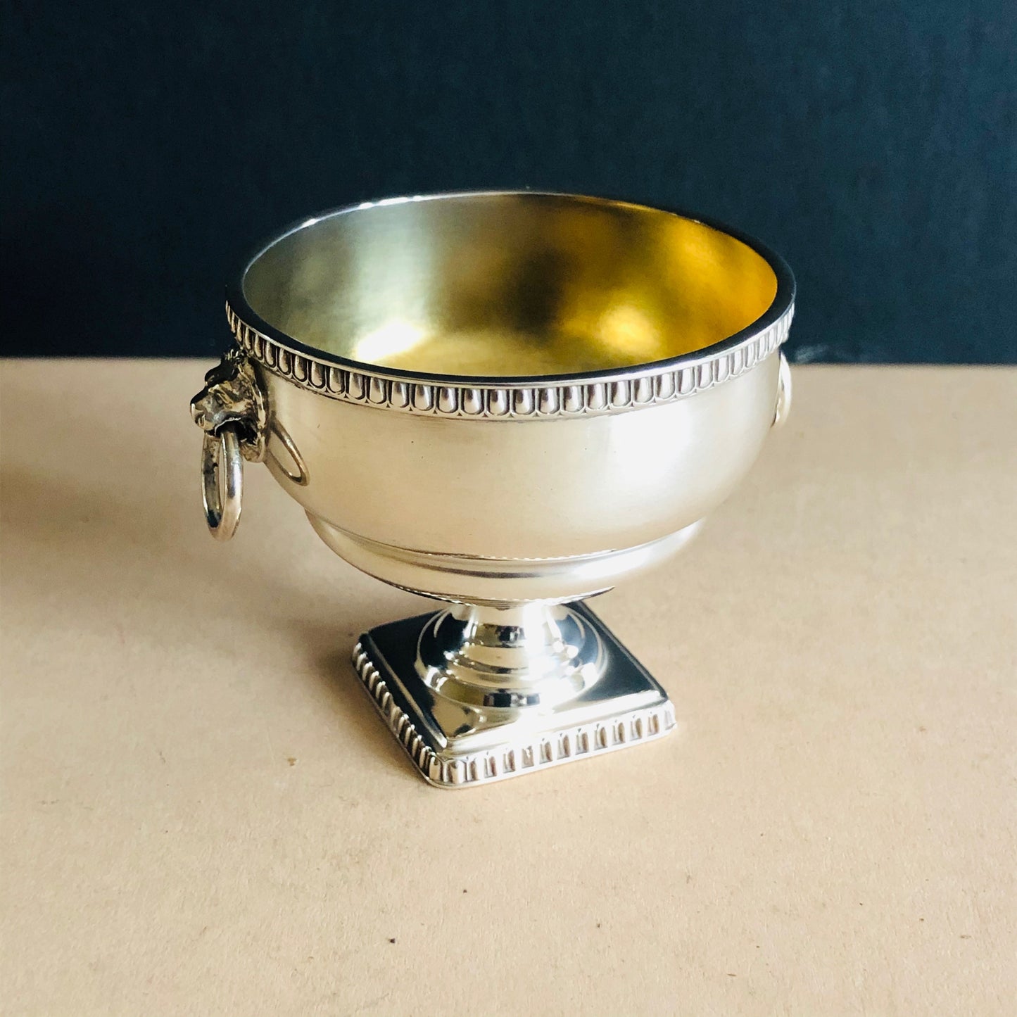 Master Leo - Silver Saltcellar With Lions Head Detail