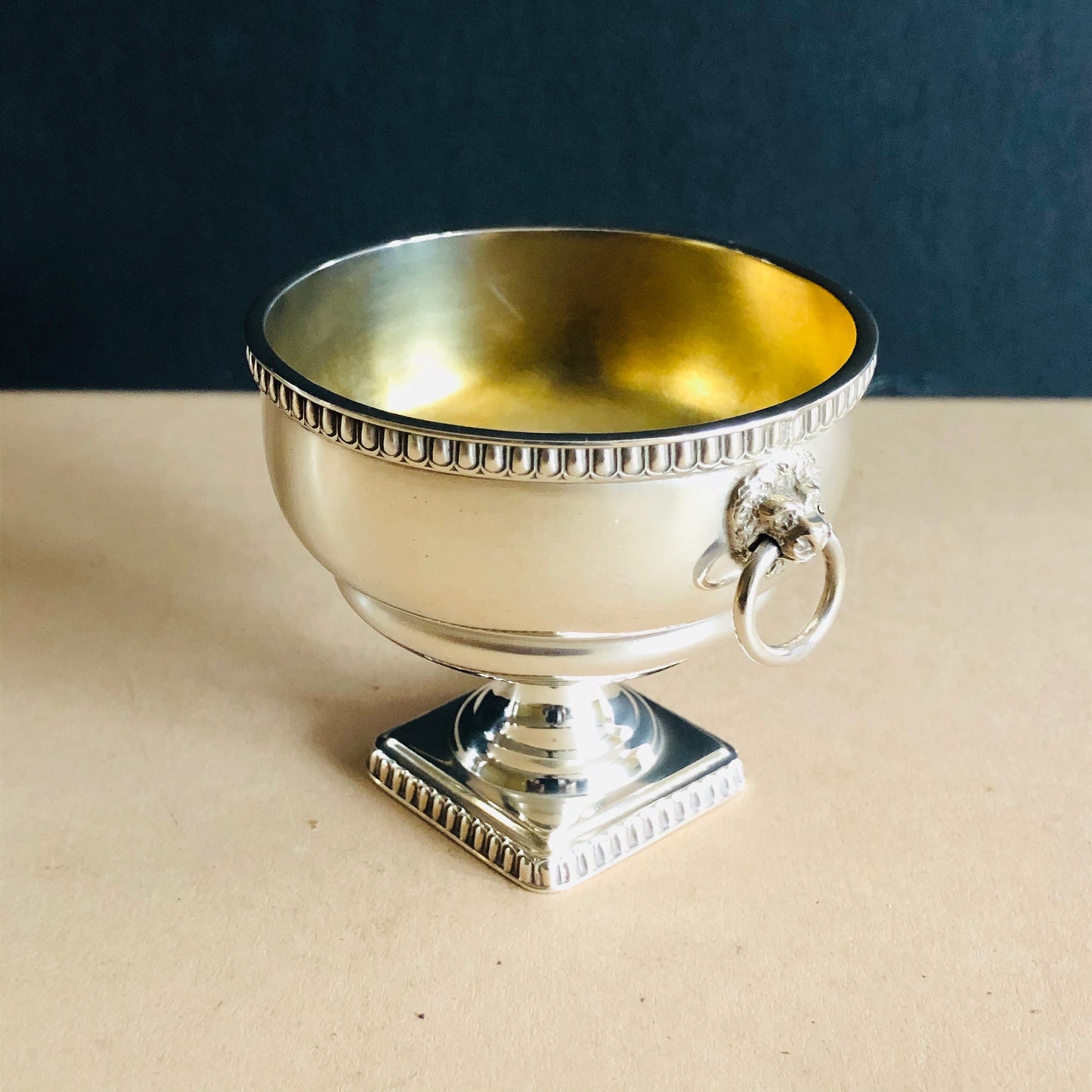 Master Leo - Silver Saltcellar With Lions Head Detail