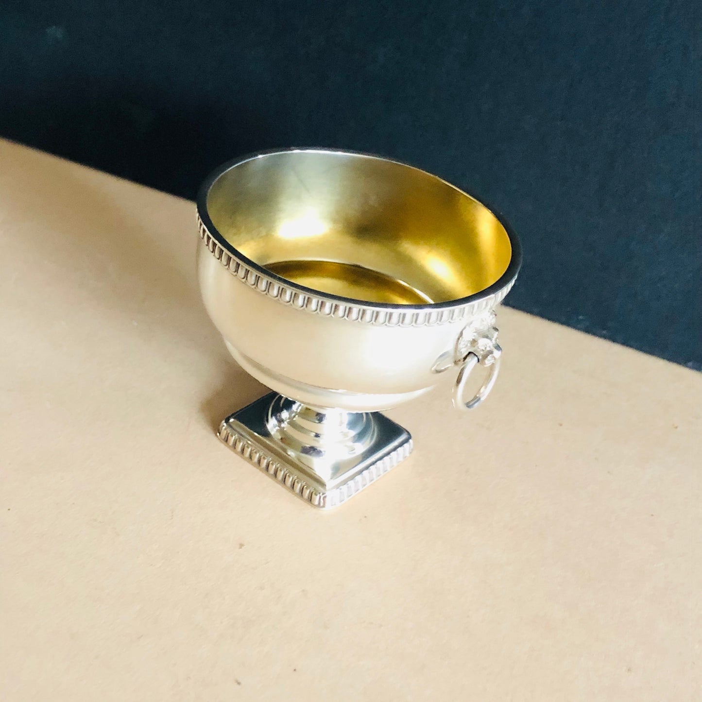 Master Leo - Silver Saltcellar With Lions Head Detail