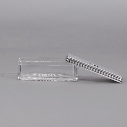The Mixologist Kira - Set of Heavy Cut Glass Jars with Solid Silver Lids