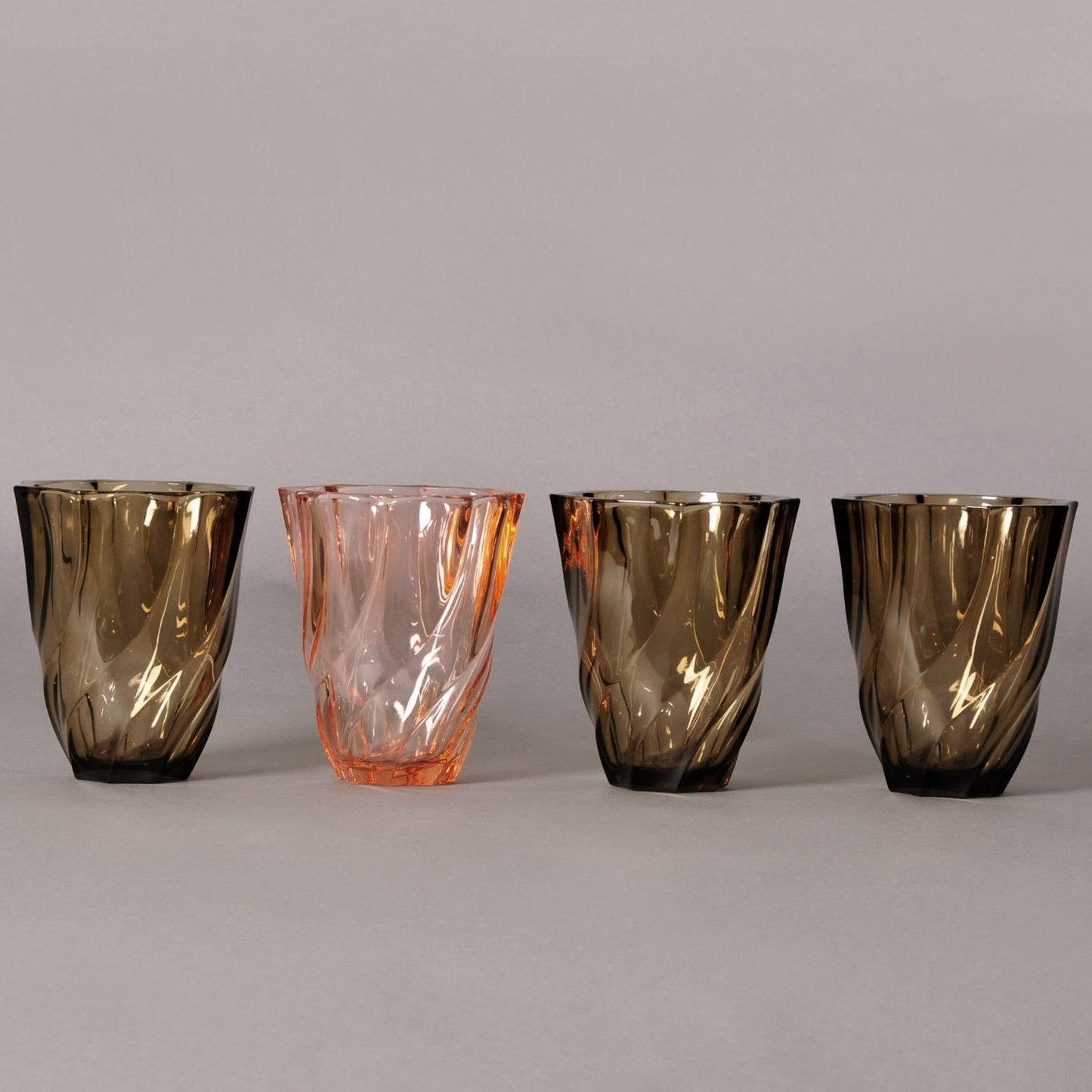 The Punk Avery - Luminarc Vintage Geometric Twisted Glass Vase