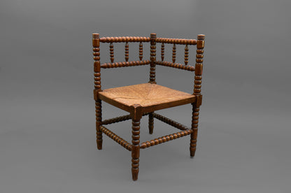 Sergeant Diana - Arts and Crafts Rush Seat Corner Chair