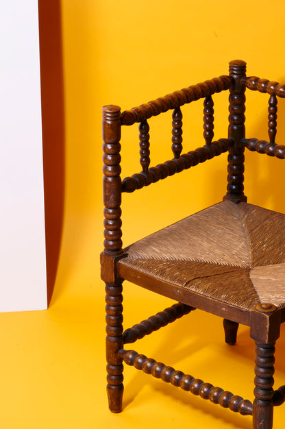 Sergeant Diana - Arts and Crafts Rush Seat Corner Chair