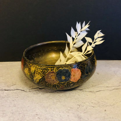 The Tattooist Kim- Antique Kashmir Papier Mache Bowl
