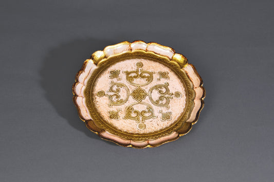 The Tattooist Dane - Pink and Gold Small Papier Mache Tray
