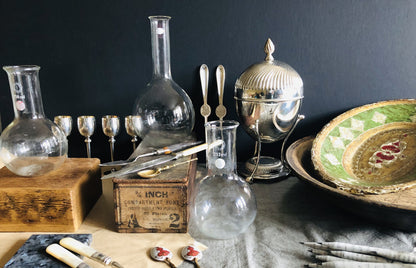 The Artist Marcus - Vintage Science Pyrex Flask Set